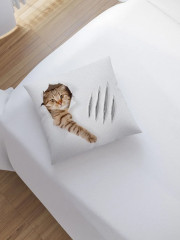 Наволочка декоративная «Кот с царапиной» - Фото 1