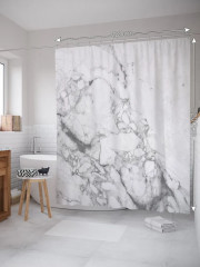 Штора для ванной «Серый мрамор» - Фото 2