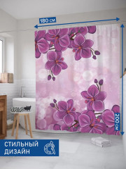 Штора для ванной «Орхидеи на боке» - Фото 2