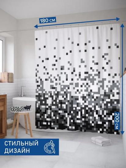 Штора для ванной «Скопление клеток»