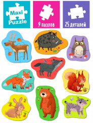 Пазл деревянный «Лесные зверята» - Фото 1