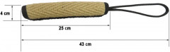 Игрушка-палка для собак джутовая одинарная с прорезиненной ручкой - Фото 1