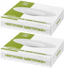 Набор тарелок «Веточки-цветочки» - Фото 2
