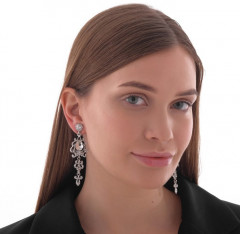 Клипсы «Ажур в стразах» - Фото 1