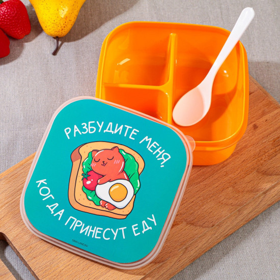 Ланч-бокс с ложкой «Разбудите меня»