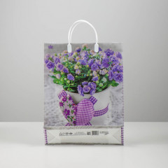 Пакет подарочный «Лиловое сердце» - Фото 1