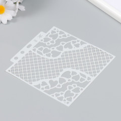 Трафарет «Сетка в сердцах» - Фото 1