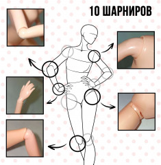 Кукла-модель шарнирная «Высокая мода» - Фото 3