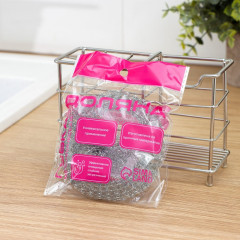 Губка для мытья посуды металлическая - Фото 3