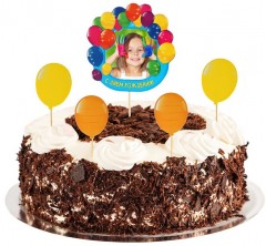 Топперы на торт с фоторамкой «С Днём Рождения. Шарики» - Фото 1