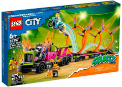 Конструктор City 60357 Трюковый грузовик и огненное кольцо. Stunt Truck & Ring Of Fire Challenge - Фото 2