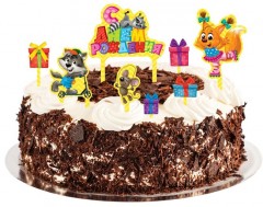 Набор для украшения торта «С Днём Рождения! Зверята» - Фото 1