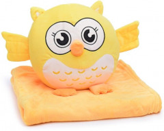Игрушка мягкая с пледом «Жёлтый совёнок» - Фото 1