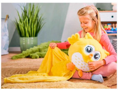 Игрушка мягкая с пледом «Жёлтый совёнок» - Фото 3