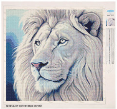 Мозаика алмазная «Белый лев» - Фото 1