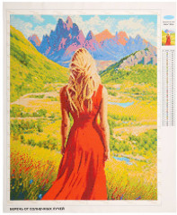 Мозаика алмазная «Девушка в красном платье» - Фото 1