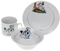 Набор детской посуды «Далматинцы», 3 предмета, цвет в ассортименте - Фото 2