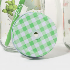 Набор банок с крышками и трубочками «Яркий лимонад» - Фото 2