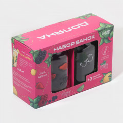 Набор банок с крышками и трубочками «Яркий лимонад» - Фото 6