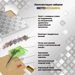 Алмазная мозаика по фото «Фотомозаика», сепия - Фото 4