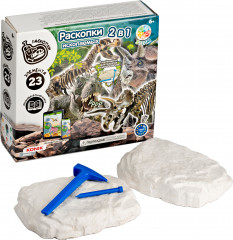 Набор для экспериментов «Раскопки ископаемых животных 2 в 1» - Фото 1