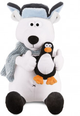 Игрушка мягкая «Полярный медведь и пингвин» - Фото 1