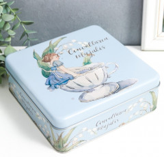 Шкатулка «Малышка в чашке с ландышем» - Фото 2