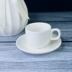 Чашка с блюдцем «Bianco» - Фото 1