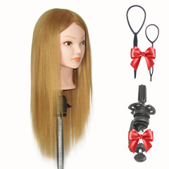 Манекен-голова 100% натуральный, русый, 45-50 см - Фото 1