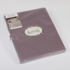 Простыня (сатин, 240x260 см), цвет сиреневый - Фото 1