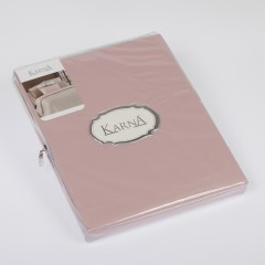 Простыня (сатин, 160x240 см), цвет пудра - Фото 1