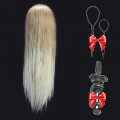 Манекен-голова женская, волос искусственный, коричневый омбре 65-70 см - Фото 1