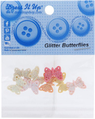 Набор пуговиц-фигурок «Блестящие бабочки» - Фото 3