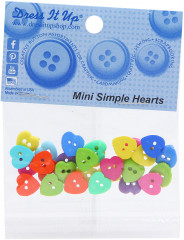 Набор пуговиц-фигурок «Мини-сердца» - Фото 3
