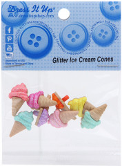 Набор пуговиц-фигурок «Мороженое в рожках» - Фото 3