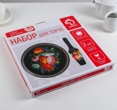 Тортовница с лопаткой «Золотое перо» - Фото 2