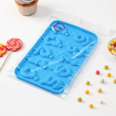 Форма силиконовая для для леденцов, с палочками «Цифры-мальчики» - Фото 6