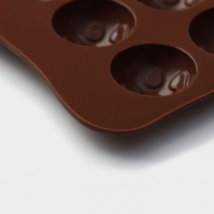 Форма силиконовая для кондитерских украшений «Шарик смайл» - Фото 2