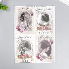 Набор карт декупажных «Винтаж в розах» - Фото 1