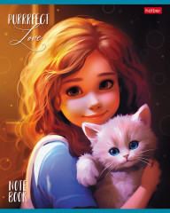 Тетрадь общая «Девочка и котик» - Фото 2