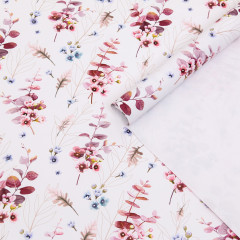 Бумага упаковочная глянцевая «Акварельные цветы» - Фото 1