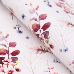 Бумага упаковочная глянцевая «Акварельные цветы» - Фото 4