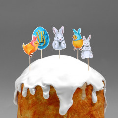 Набор пасхальный для украшения кулича «Зверята» - Фото 4