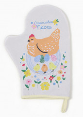 Варежка-прихватка «Курочки» - Фото 1