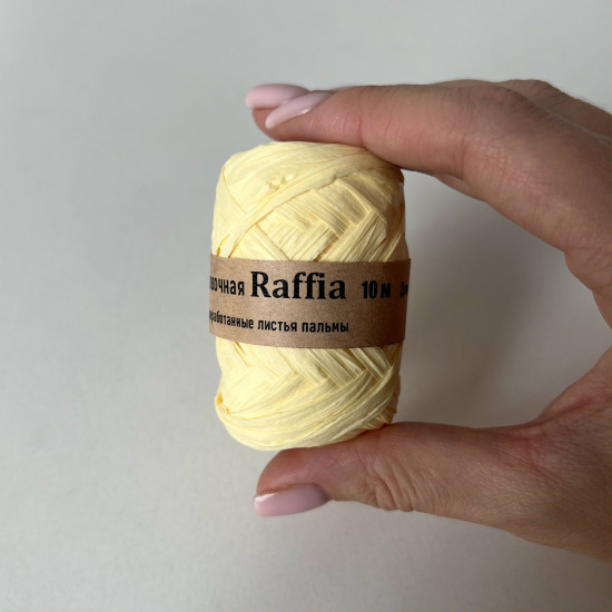 Упаковочная лента «Рафия» 10 м. Желтый