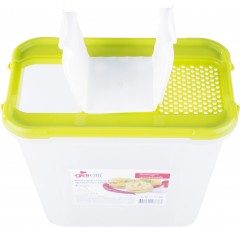 Банка для сыпучих продуктов с дозатором «Krupa» (1,5 л), оливковый - Фото 1