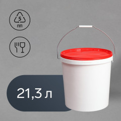 Бак-ведро пищевой для солений с герметичной крышкой - Фото 1