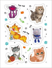 Набор наклеек «Котики бывают разными» - Фото 1