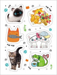 Набор наклеек «Котики бывают разными» - Фото 2