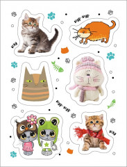 Набор наклеек «Котики бывают разными» - Фото 3